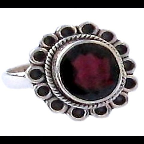 Bijoux indiens - Bague Grenat - Bague indienne