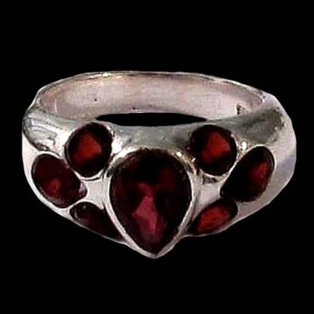 Bijoux indiens - Bague Grenat - Bague indienne