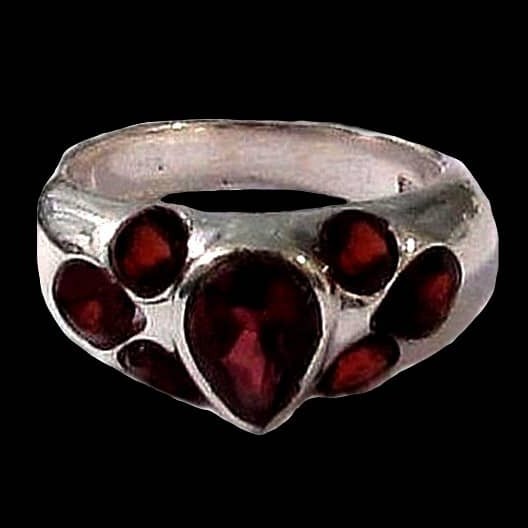 Bijoux indiens - Bague Grenat - Bague indienne