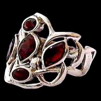 Bijoux indiens - Bague Grenat - Bague indienne