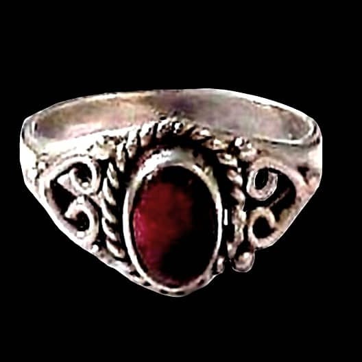 Bijoux indiens - Bague Grenat - Bague indienne