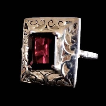 Bijoux indiens - Bague Grenat - Bague indienne