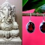 Bijoux indiens - Boucles d'Oreilles indiennes - Grenat