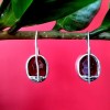 Bijoux indiens - Boucles d'Oreilles indiennes - Grenat