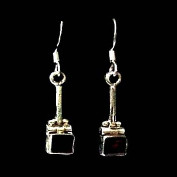 Bijoux indiens - Boucles d'Oreilles indiennes - Grenat