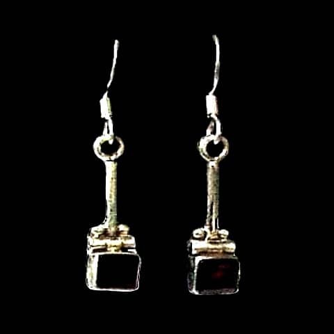 Bijoux indiens - Boucles d'Oreilles indiennes - Grenat