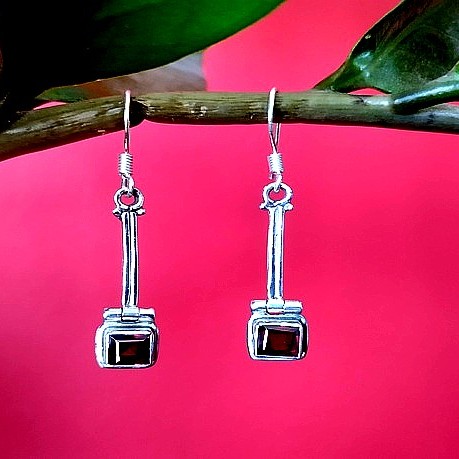 Bijoux indiens - Boucles d'Oreilles indiennes - Grenat