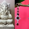 Bijoux indiens - Boucles d'Oreilles indiennes - Grenat