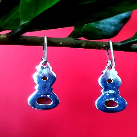 Bijoux indiens - Boucles d'Oreilles indiennes - Grenat