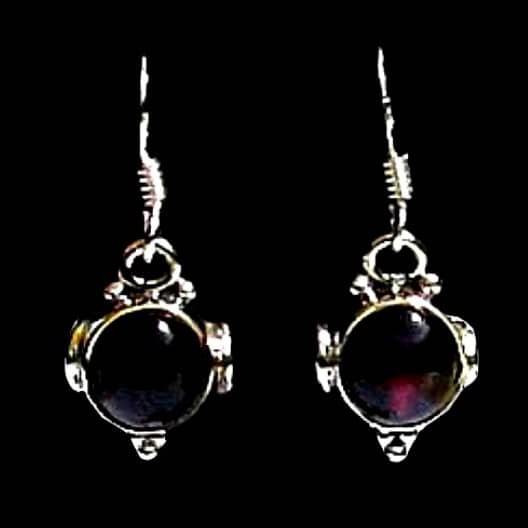 Bijoux indiens - Boucles d'Oreilles indiennes - Grenat