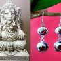 Bijoux indiens - Boucles d'Oreilles indiennes - Grenat