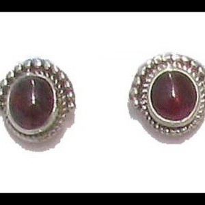 Bijoux indiens - Boucles d'Oreilles indiennes - Grenat
