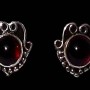 Bijoux indiens - Boucles d'Oreilles indiennes - Grenat