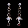 Bijoux indiens - Boucles d'Oreilles indiennes - Grenat