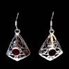 Bijoux indiens - Boucles d'Oreilles indiennes - Grenat