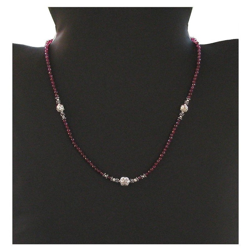 Bijoux indiens - Création Collier Grenat