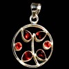 Bijoux argent grenat Pendentif indien