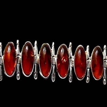 Bijoux indiens argent - Bracelet indien Ambre