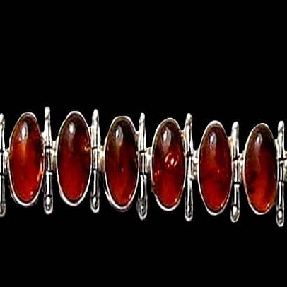 Bijoux indiens argent - Bracelet indien Ambre