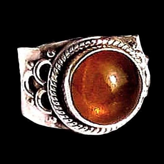 Bijoux indiens - Bague indienne Ambre