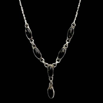 Bijoux indiens - Collier argent et Ambre