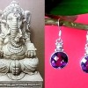 Bijoux indiens argent - Boucles d'Oreilles indiennes Améthyste