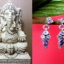 Bijoux indiens argent - Boucles d'Oreilles indiennes Améthyste