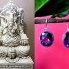 Bijoux indiens argent - Boucles d'Oreilles indiennes Améthyste