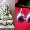 Bijoux indiens argent - Boucles d'Oreilles indiennes Améthyste