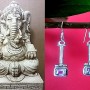 Bijoux indiens argent - Boucles d'Oreilles indiennes Améthyste