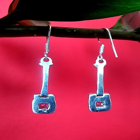 Bijoux indiens argent - Boucles d'Oreilles indiennes Améthyste