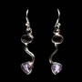 Bijoux inde - Boucles d'Oreilles indiennes Améthyste