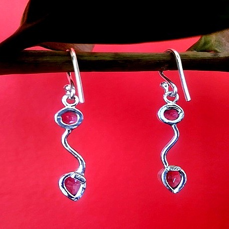 Bijoux inde - Boucles d'Oreilles indiennes Améthyste