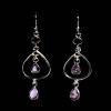 Bijoux indiens argent - Boucles d'Oreilles indiennes Améthyste