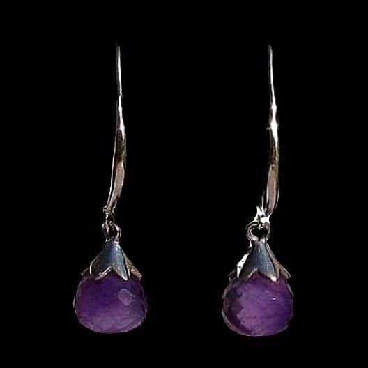 Bijoux indiens - Création Boucles d'oreilles Améthyste