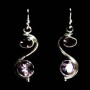 Bijoux inde - Boucles d'oreilles indiennes argent et Améthyste