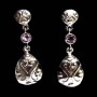 Bijoux inde - Boucles d'Oreilles indiennes Améthyste