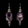 Bijoux inde - Boucles d'Oreilles indiennes Améthyste