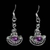 Bijoux indiens argent - Boucles d'Oreilles indiennes Améthyste