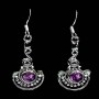 Bijoux indiens argent - Boucles d'Oreilles indiennes Améthyste