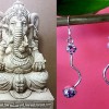 Bijoux inde - Boucles d'Oreilles indiennes Améthyste