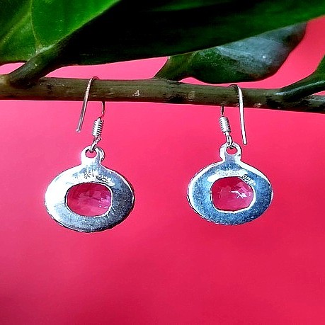 Bijoux indiens argent - Boucles d'Oreilles indiennes Améthyste