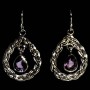 Bijoux indiens argent - Boucles d'Oreilles indiennes Améthyste