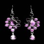 Bijoux indiens argent - Boucles d'Oreilles indiennes Améthyste