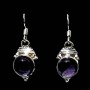 Bijoux indiens - Boucles d'Oreilles indiennes Améthyste