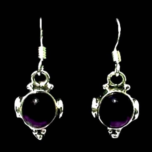 Bijoux indiens - Boucles d'Oreilles indiennes Améthyste