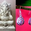 Bijoux indiens argent - Boucles d'Oreilles indiennes Améthyste