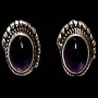 Bijoux inde - Boucles d'Oreilles indiennes Améthyste