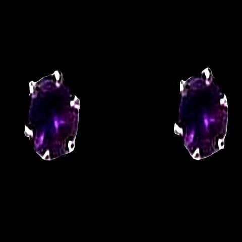 Bijoux inde - Boucles d'Oreilles indiennes Améthyste