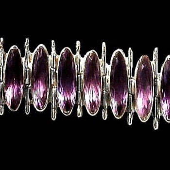 Bijoux indiens argent - Bracelet indien Améthyste